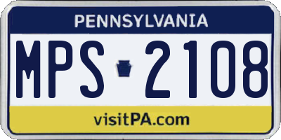 PA license plate MPS2108