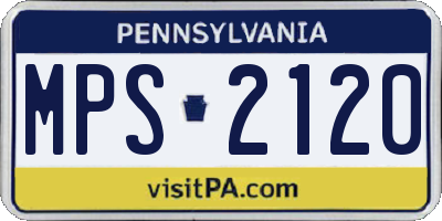 PA license plate MPS2120