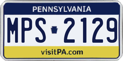 PA license plate MPS2129