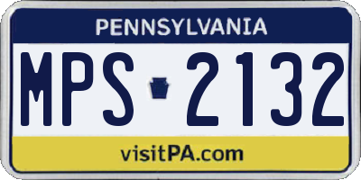 PA license plate MPS2132
