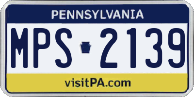 PA license plate MPS2139
