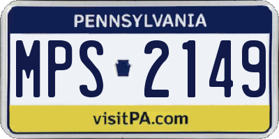 PA license plate MPS2149