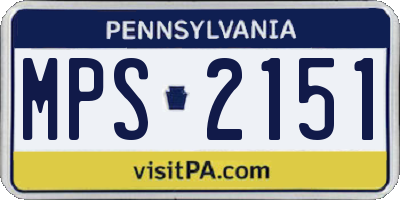 PA license plate MPS2151