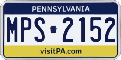 PA license plate MPS2152