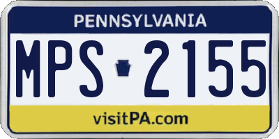 PA license plate MPS2155