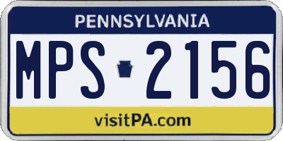 PA license plate MPS2156