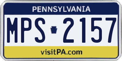 PA license plate MPS2157