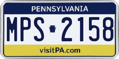 PA license plate MPS2158