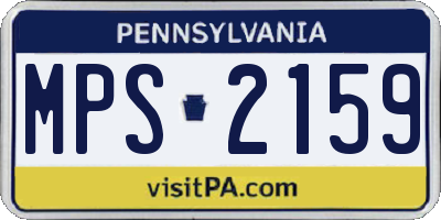 PA license plate MPS2159