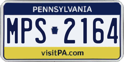 PA license plate MPS2164