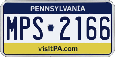 PA license plate MPS2166