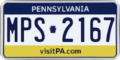 PA license plate MPS2167