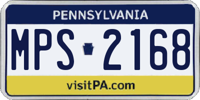 PA license plate MPS2168