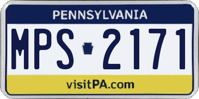PA license plate MPS2171