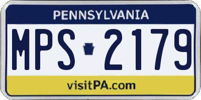 PA license plate MPS2179