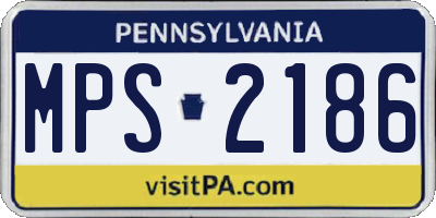 PA license plate MPS2186