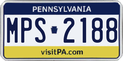 PA license plate MPS2188