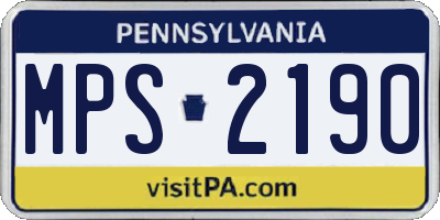 PA license plate MPS2190