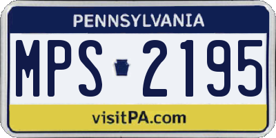 PA license plate MPS2195