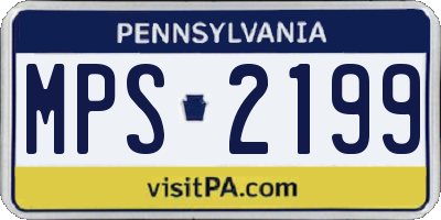 PA license plate MPS2199
