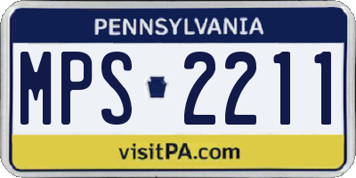 PA license plate MPS2211