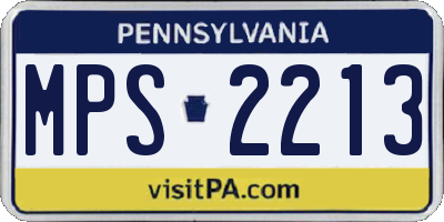 PA license plate MPS2213