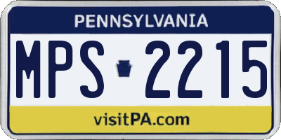 PA license plate MPS2215