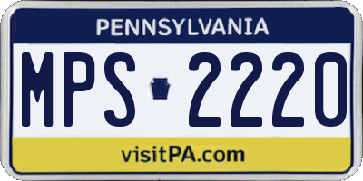 PA license plate MPS2220