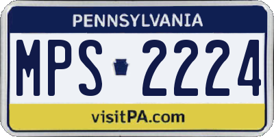 PA license plate MPS2224