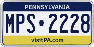 PA license plate MPS2228