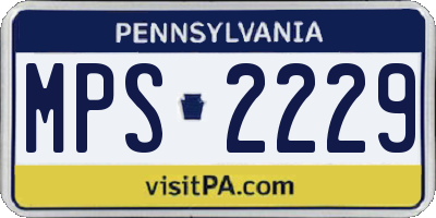 PA license plate MPS2229