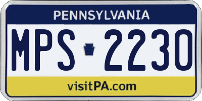 PA license plate MPS2230