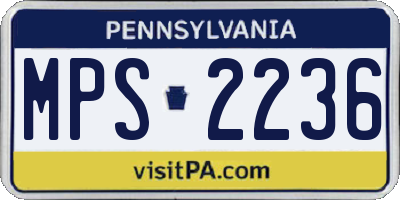 PA license plate MPS2236