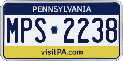 PA license plate MPS2238