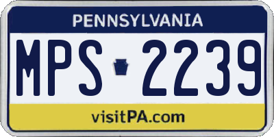PA license plate MPS2239