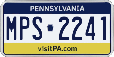 PA license plate MPS2241