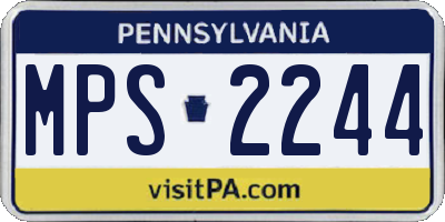 PA license plate MPS2244