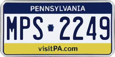 PA license plate MPS2249