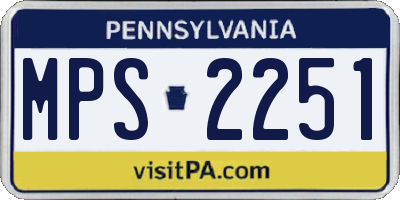 PA license plate MPS2251