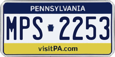 PA license plate MPS2253