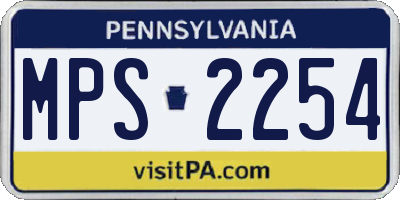 PA license plate MPS2254