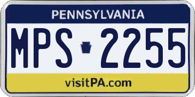 PA license plate MPS2255