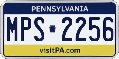 PA license plate MPS2256