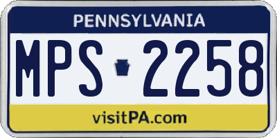 PA license plate MPS2258