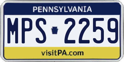 PA license plate MPS2259