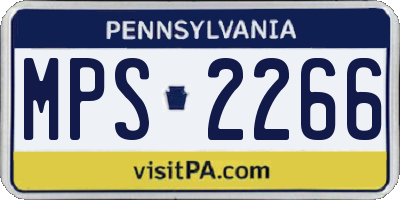 PA license plate MPS2266