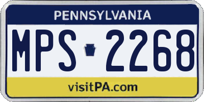 PA license plate MPS2268