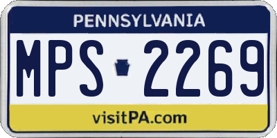 PA license plate MPS2269