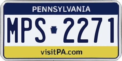 PA license plate MPS2271