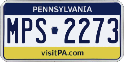 PA license plate MPS2273